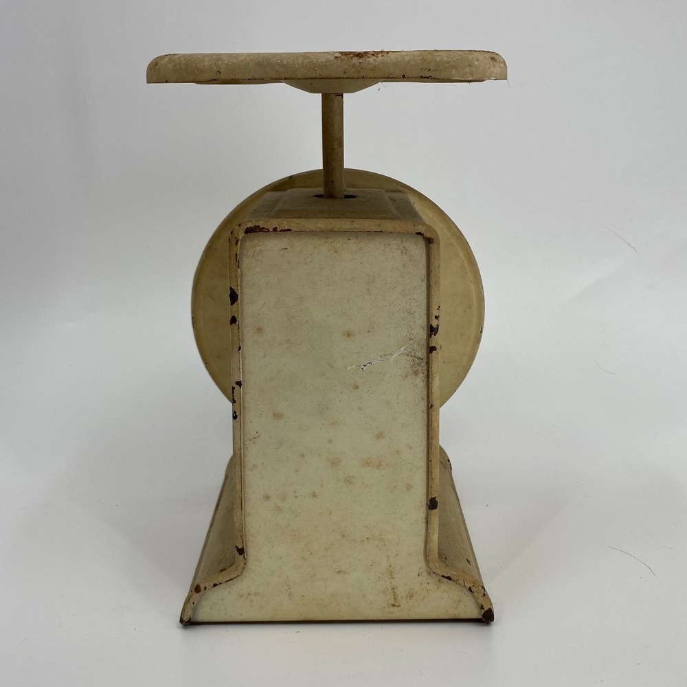 Vintage Way Rite 25lb Household Scale Green Cream Metal Farmhouse Kitchen Decor - Picture 5 of 10